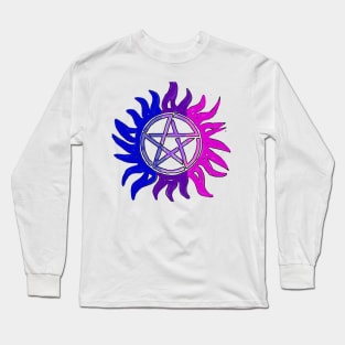 Bisexual Pride Flag Anti-Possession Symbol Long Sleeve T-Shirt